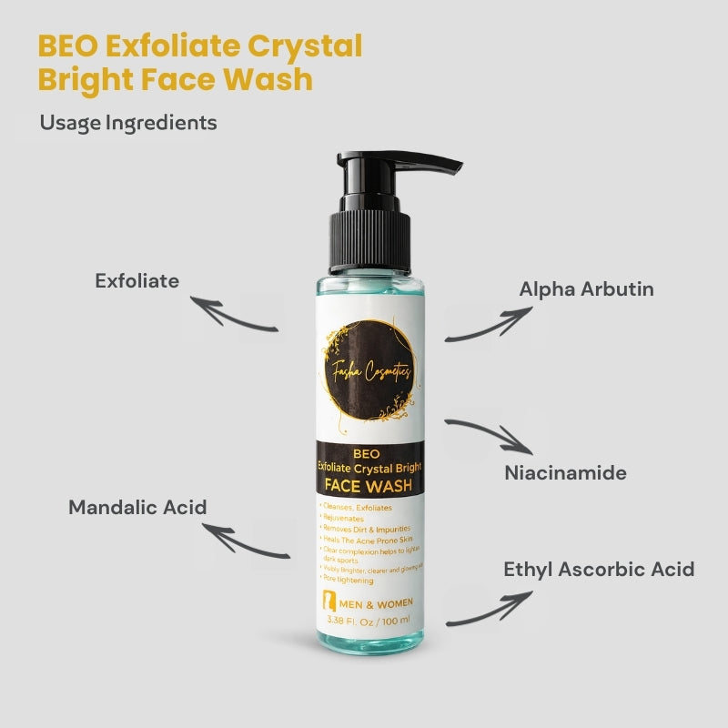 BEO Exfoliate Crystal bright Face Wash