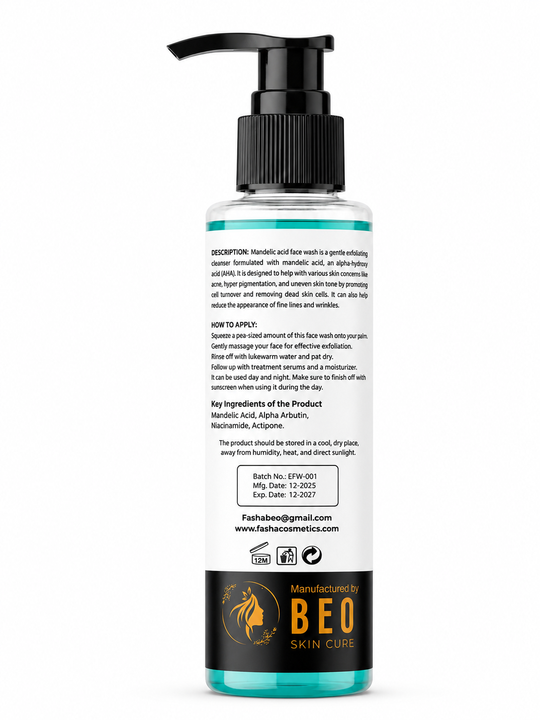 BEO Exfoliate Crystal Bright Face Wash