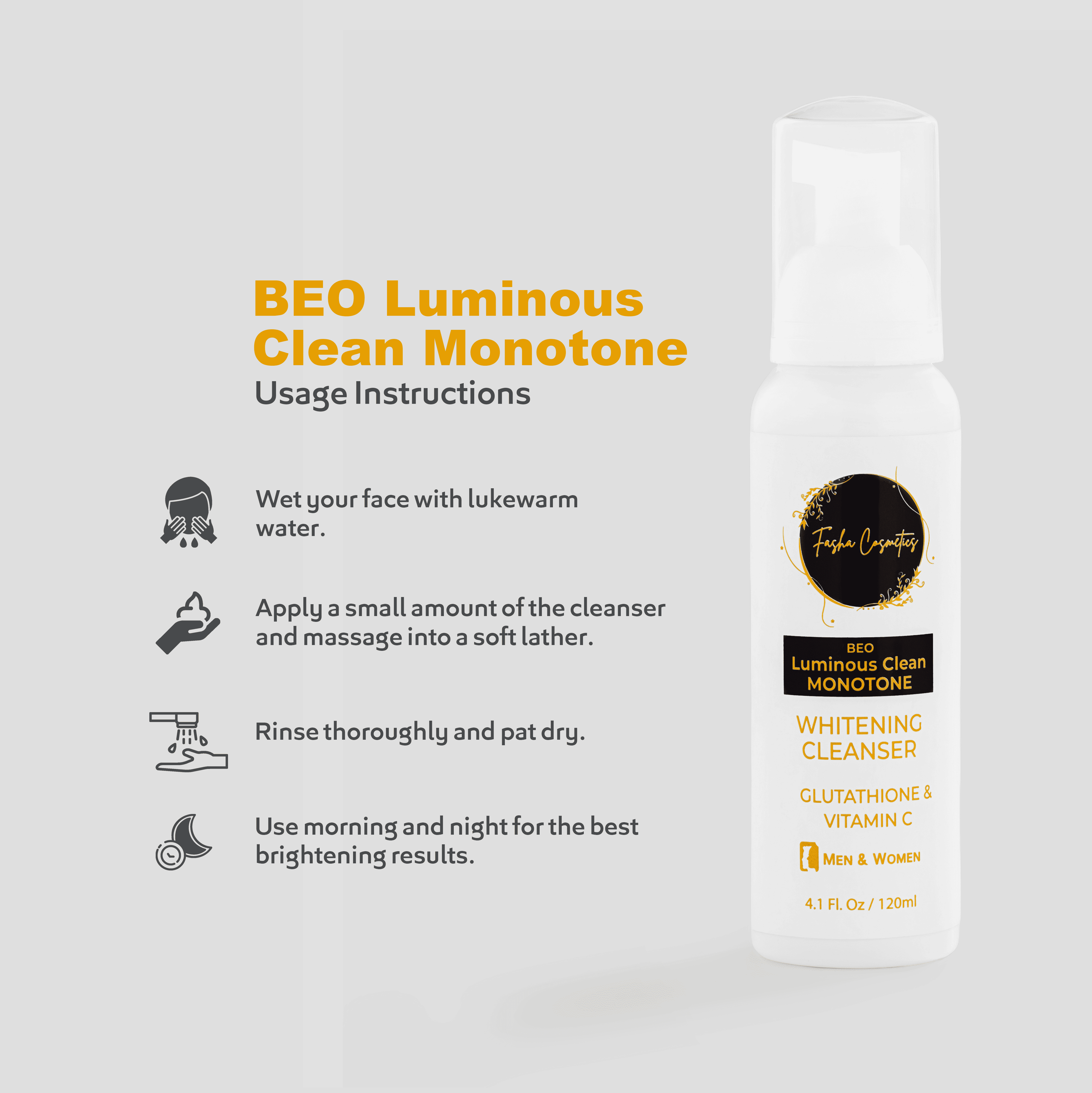 luminous white glutathione BEO Luminous Clean Monotone